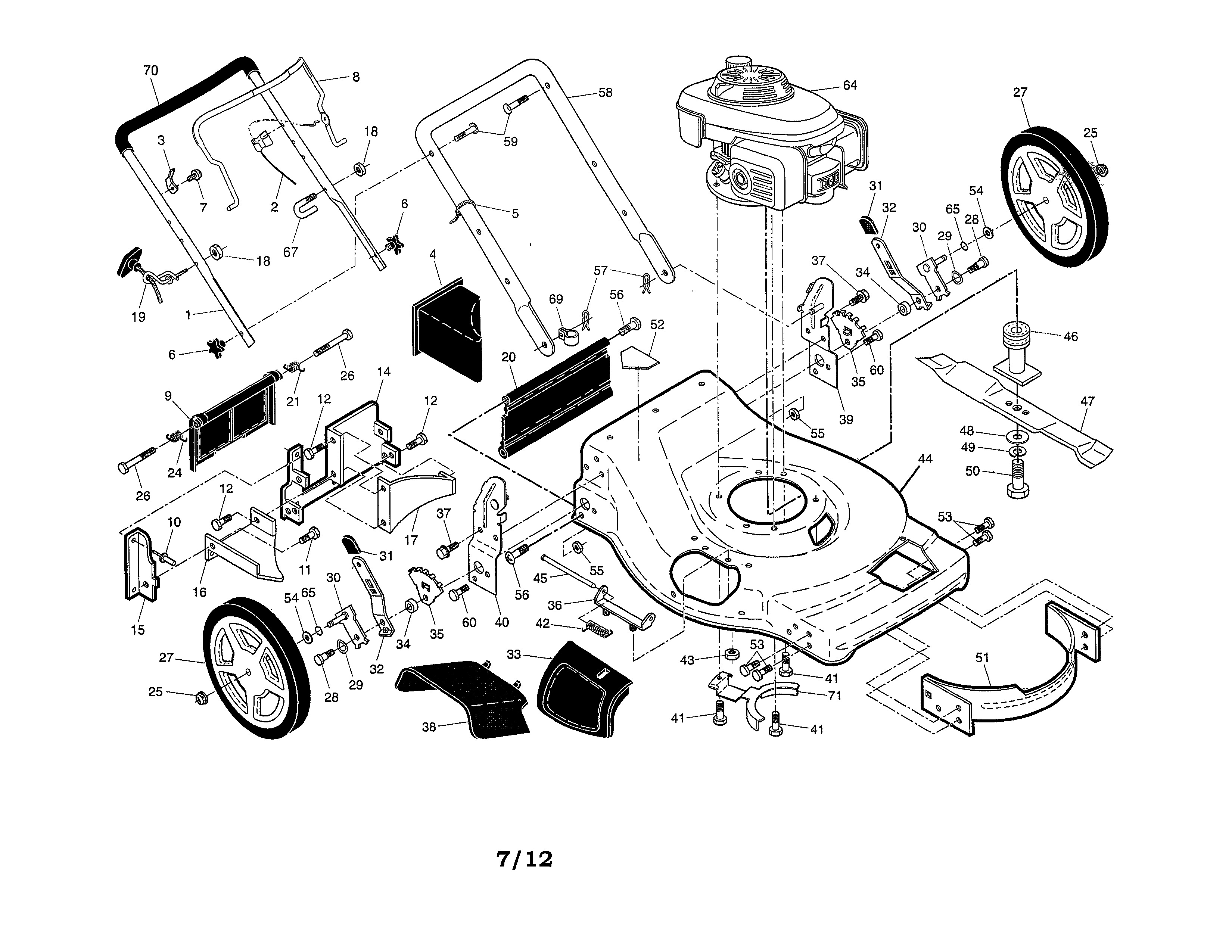 Black Max Lawn Mower Parts for Model 961440005 01 for sale in